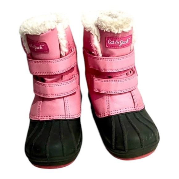 Cat & Jack Pink and Gray Winter Boots - Picture 2 of 3